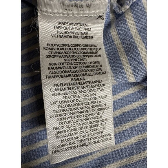 Polo Ralph Lauren Custom Slim Fit Stretch Mesh Shirt XXL Blue Stripe - Picture 5 of 5